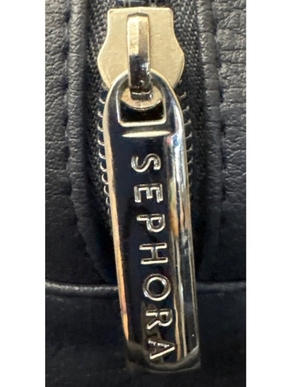 Sephora Blue Cosmetics Toiletry Travel Zipper Women's Makeup Men's Shaver Bag - Picture 5 of 7